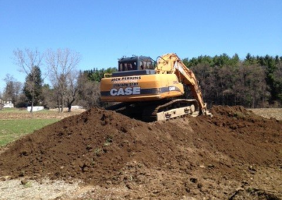 Excavator on job site